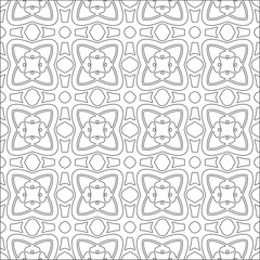 Vector pattern with symmetrical elements . Repeating geometric tiles from striped elements. black patterns.