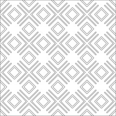 Vector pattern with symmetrical elements . Repeating geometric tiles from striped elements. black patterns.