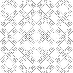 Vector pattern with symmetrical elements . Repeating geometric tiles from striped elements. black patterns.