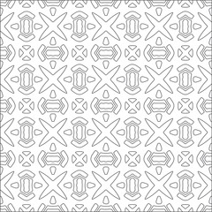 Vector pattern with symmetrical elements . Repeating geometric tiles from striped elements. black patterns.