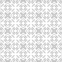 Vector pattern with symmetrical elements . Repeating geometric tiles from striped elements. black patterns.