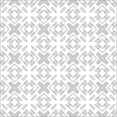 Vector pattern with symmetrical elements . Repeating geometric tiles from striped elements. black patterns.