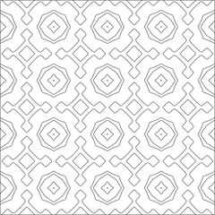 Vector pattern with symmetrical elements . Repeating geometric tiles from striped elements. black patterns.