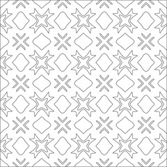 Vector pattern with symmetrical elements . Repeating geometric tiles from striped elements. black patterns.