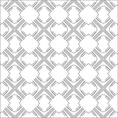 Vector pattern with symmetrical elements . Repeating geometric tiles from striped elements. black patterns.