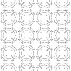 Vector pattern with symmetrical elements . Repeating geometric tiles from striped elements. black patterns.