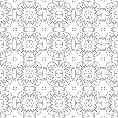 Vector pattern with symmetrical elements . Repeating geometric tiles from striped elements. black patterns.