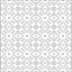 Vector pattern with symmetrical elements . Repeating geometric tiles from striped elements. black patterns.