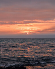 sunset over the sea