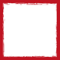 Obraz premium red brush painted ink stamp frame with white place for your design element 