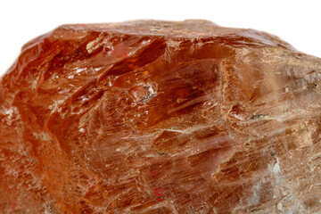 Macro mineral stone Topaz on a white background