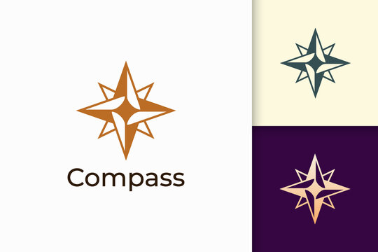 Compass logo in modern and abstract shape for tech company