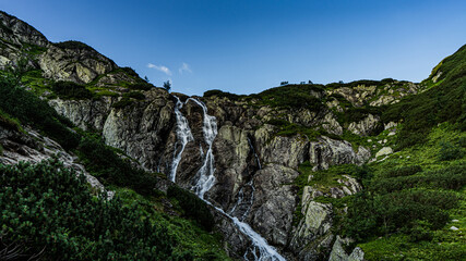 waterfall in the mountains