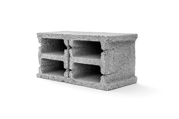Gray cement cinder block