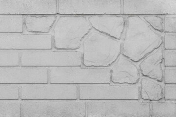 Light grey brick and stone pattern surface exterior wall texture background