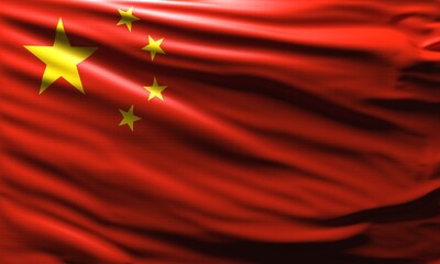 3d china flag background chinese national symbol waved in the wind world flags concept