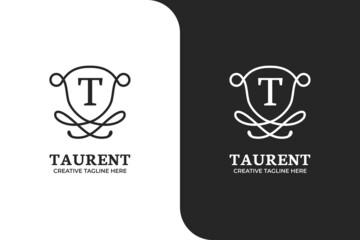Ornamental Letter T Logo Template
