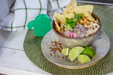 Pozole, Mexican food
Pozole Independencia de Mexico