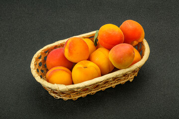 Fresh ripe sweet few apricots