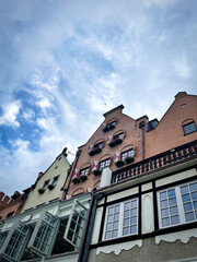 Architektura starego miasta. Gdańsk, Polska - obrazy, fototapety, plakaty