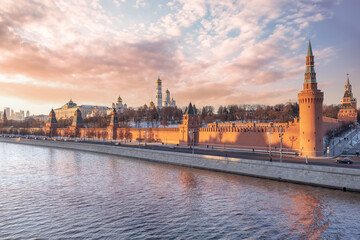 Moscow, RUSSIA: View of the Moscow Kremlin