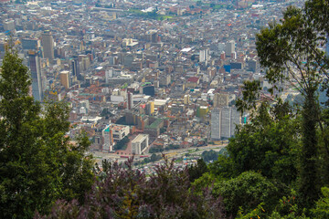 Fototapeta na wymiar Bogotá, Ciudad vista desde Monserrate