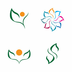 Leaf icon Vector Illustration design Logo template
