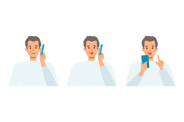 Concept for using smartphone. People talking on the smartphone.