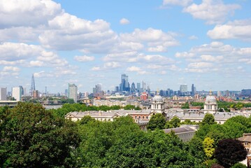 City of London skyline seen from the Greenwich Park, London, England, UK