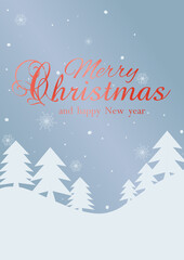 christmas card with christmas tree