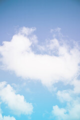 Panorama blue sky clouds background.Bright blue sky with clear white clouds.	