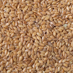 Top close view of flaxseed in natural light.