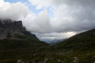 Amazing Landscape in the hearth of Switzerland. Epic scenery with the clouds and fog. Wonderful sunrays through the clouds and later an amazing sunset and sunrise. Perfect roadtrip through Switzerland