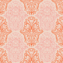 Vector Retro seamless pattern colorful nostalgic vintage repeat ornament background for textile, for textile, wallpaper.