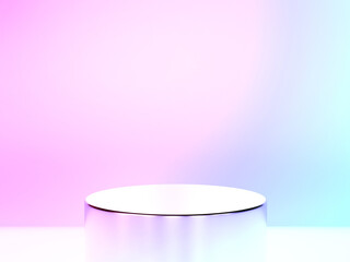 The podium is realistic. 3d rendering.