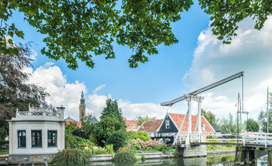 The Kwakel Bridge (Kwakelbrug ) in Edam, Noord-Holland province, The Netherlands