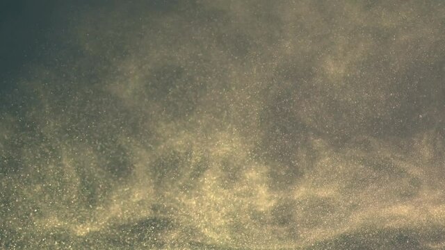 The motion of small particles. slow motion