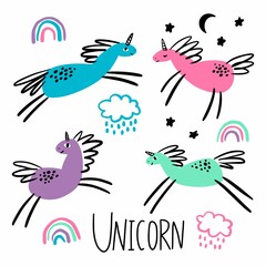 Pattern with funny horses