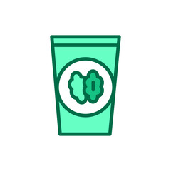 Organic oatmeal line icon. Outline pictogram for web page.