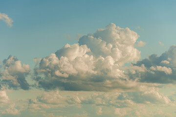 cumulus clouds in a blue sky