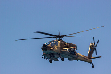 Fototapeta na wymiar AH 64 Apache attack helicopter