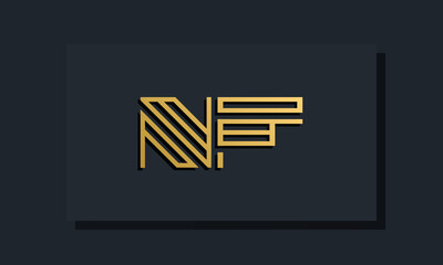 Elegant line art initial letter NF logo.