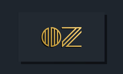Elegant line art initial letter OZ logo.