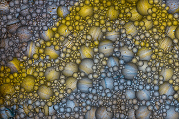 background image with 3d color spheres, illustration design