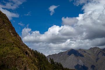 clouds in the mountains