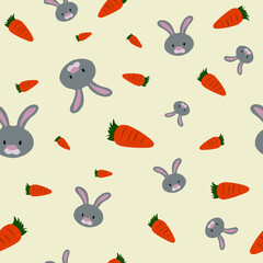 seamless pattern with rabbits