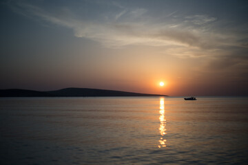 sunset on the sea