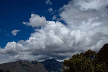 clouds in the mountains