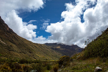 clouds in the mountains
