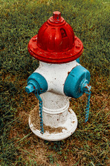 Red White Blue American Fire Hydrant